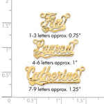 10k Yellow Gold Diamond-cut Heart Name Plate view 5