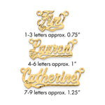10k Yellow Gold Diamond-cut Heart Name Plate view 1