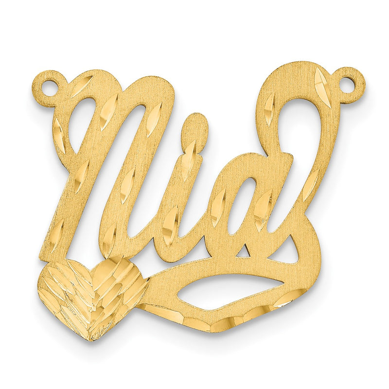 10K yellow gold name pendants & charm, alternate view