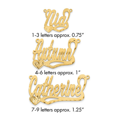10K yellow gold name pendants & charm