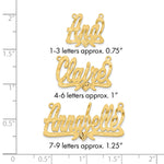 10k Yellow Gold Satin Diamond-cut Heart Name Plate view 5
