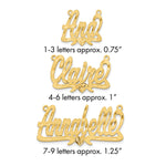 10k Yellow Gold Satin Diamond-cut Heart Name Plate view 1