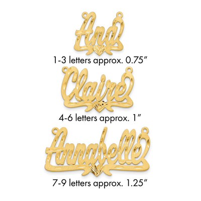 10K yellow gold name pendants & charm