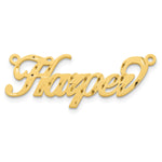 10k Yellow Gold Satin Diamond-cut Name Plate view 3