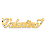 10k Yellow Gold Satin Diamond-cut Name Plate view 4