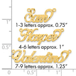 10k Yellow Gold Satin Diamond-cut Name Plate view 5