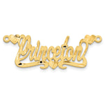 Sterling Silver/Gold-plated Satin Diamond-cut Hearts Name Plate view 9