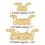 Sterling Silver/Gold-plated Satin Diamond-cut Hearts Name Plate view 6