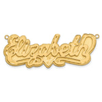 SS/Gold-plated 3D Satin Diamond-cut Heart Name Plate view 9