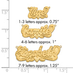 SS/Gold-plated 3D Satin Diamond-cut Heart Name Plate view 10