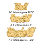 SS/Gold-plated 3D Satin Diamond-cut Heart Name Plate view 6
