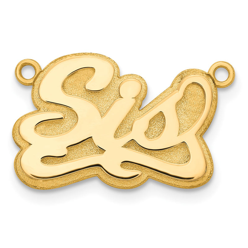 10K yellow gold name pendants & charm, alternate view