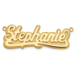 10k Yellow Gold 3D Polished Name Plate view 4