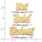 10k Yellow Gold 3D Polished Name Plate view 5