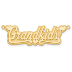 Sterling Silver/Gold-plated 3D Polished Hearts Name Plate view 9