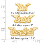 Sterling Silver/Gold-plated 3D Polished Hearts Name Plate view 10