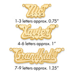 Sterling Silver/Gold-plated 3D Polished Hearts Name Plate view 6