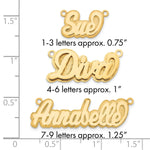 10k White Gold Polished 3D Name Plate view 10