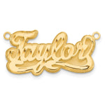 10k Yellow Gold 3D Diamond-cut Name Plate view 8