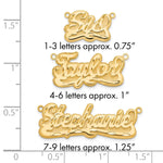 10k Yellow Gold 3D Diamond-cut Name Plate view 10