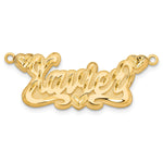 Sterling Silver/Gold-plated 3D Diamond-cut Hearts Name Plate view 3