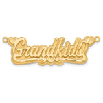 Sterling Silver/Gold-plated 3D Diamond-cut Hearts Name Plate view 4