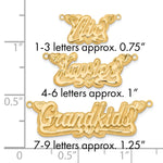Sterling Silver/Gold-plated 3D Diamond-cut Hearts Name Plate view 5