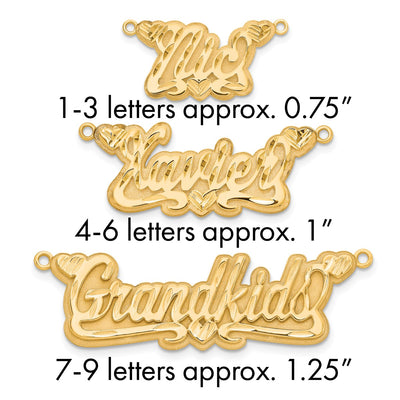 Sterling silver name pendants & charm