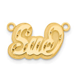 10Kk Yellow Gold 3D Diamond-cut Name Plate view