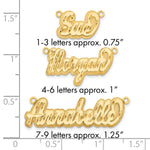 10Kk Yellow Gold 3D Diamond-cut Name Plate view