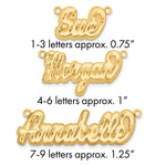 10Kk Yellow Gold 3D Diamond-cut Name Plate view