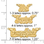 Sterling Silver/Gold-plated 3D Satin Diamond-cut Hearts Name Plate view 5
