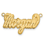 Sterling Silver/Gold-plated 3D Satin Diamond-cut Name Plate view 8