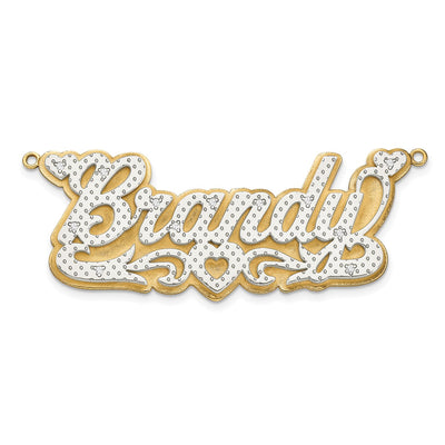 10K yellow gold diamond name pendants & charm