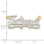 10k White Gold 3D Diamond Name Plate view 2