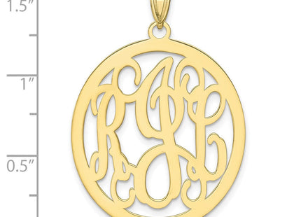 10k Yellow Gold Round Monogram Pendant (Style 10XNA498Y)