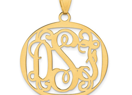 10K yellow gold monogram pendant