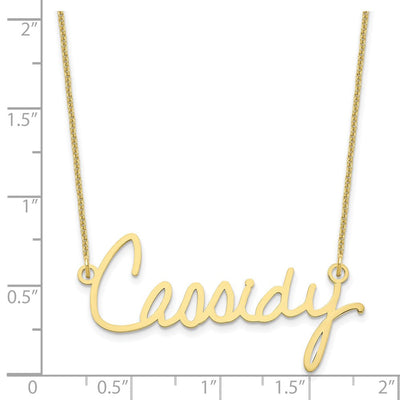 10K Yellow Gold Signature Necklace, 18 x 1.5mm