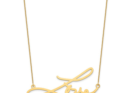 10K yellow gold signature necklace, alternate view