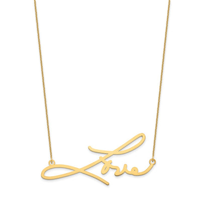 10K Yellow Gold Signature Necklace, 18 x 2mm