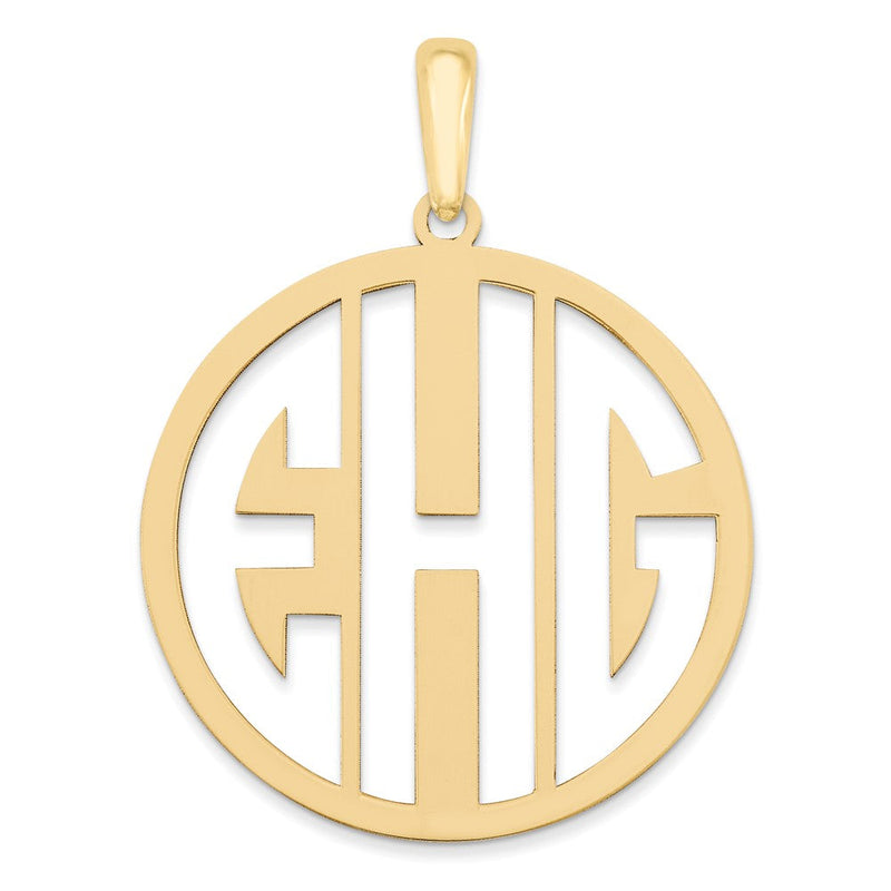 10K yellow gold monogram pendant