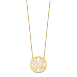 10K Yellow Gold Round Monogram Necklace view