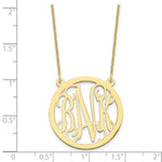 10K Yellow Gold Round Monogram Necklace view