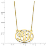 10K Yellow Gold Oval Monogram Necklace view