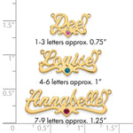 SS/Gold-plated with Gold-plated Bezel Birthstone Heart Name Plate view 10