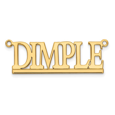 10K Yellow Gold Underlined Name Plate