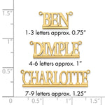 10k Yellow Gold Underlined Name Plate view 5