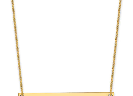 10K yellow gold bar necklace