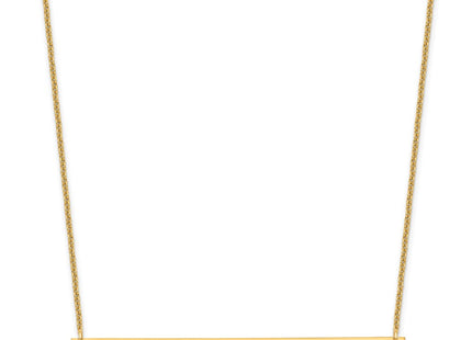 10K yellow gold bar necklace