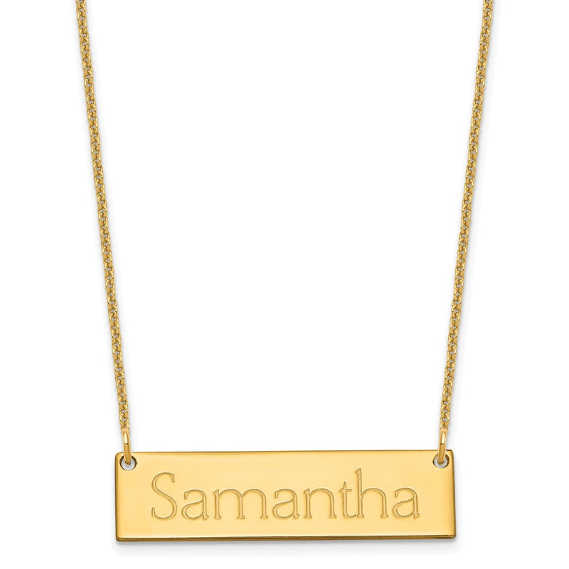 10K yellow gold name necklace